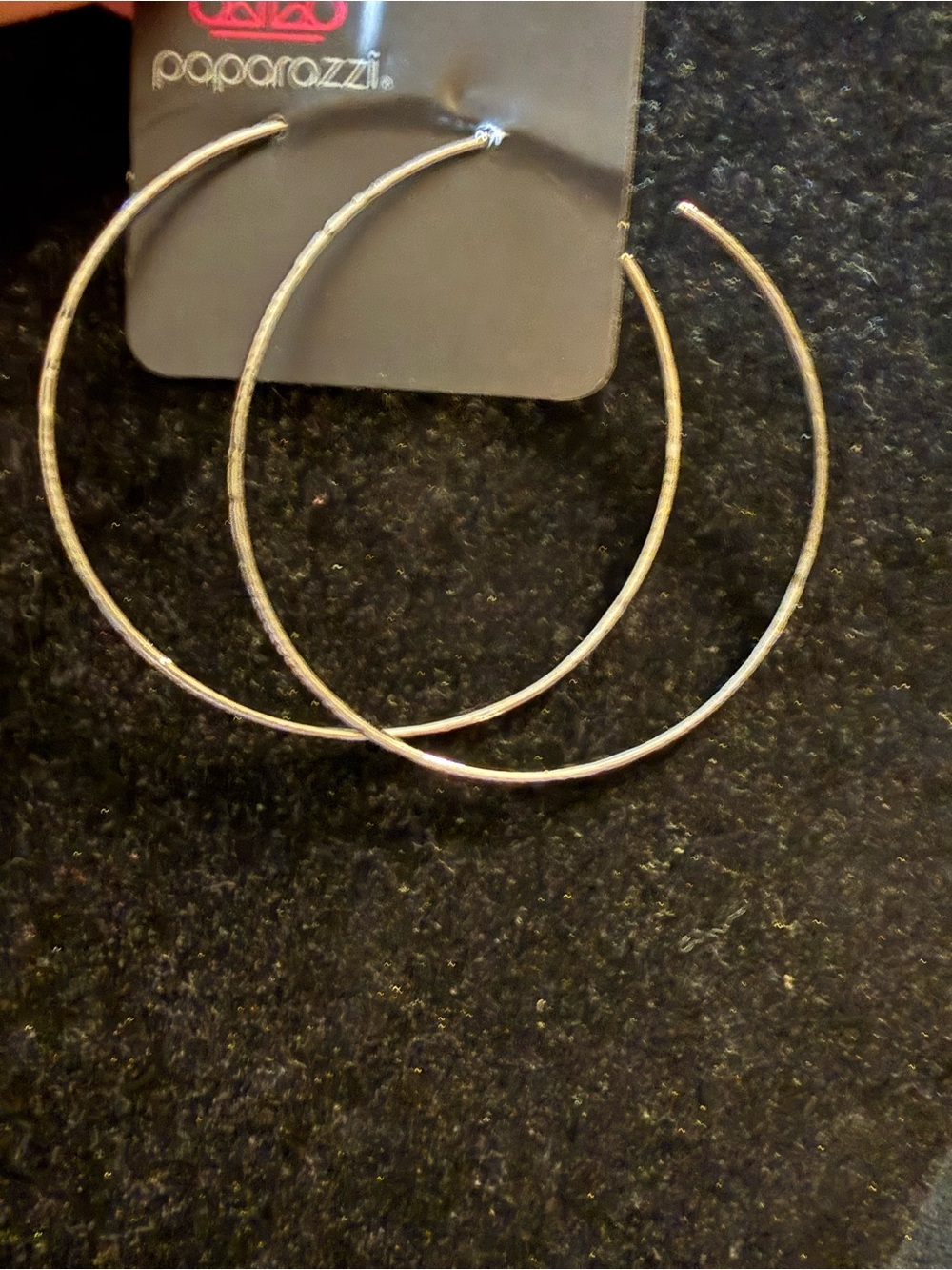paparazzi Silver-Tone Thin Hoop Earrings